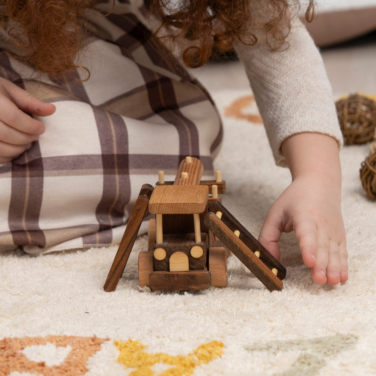 Mini Wooden Fire Truck Toy – handmade wooden toy, photo 5