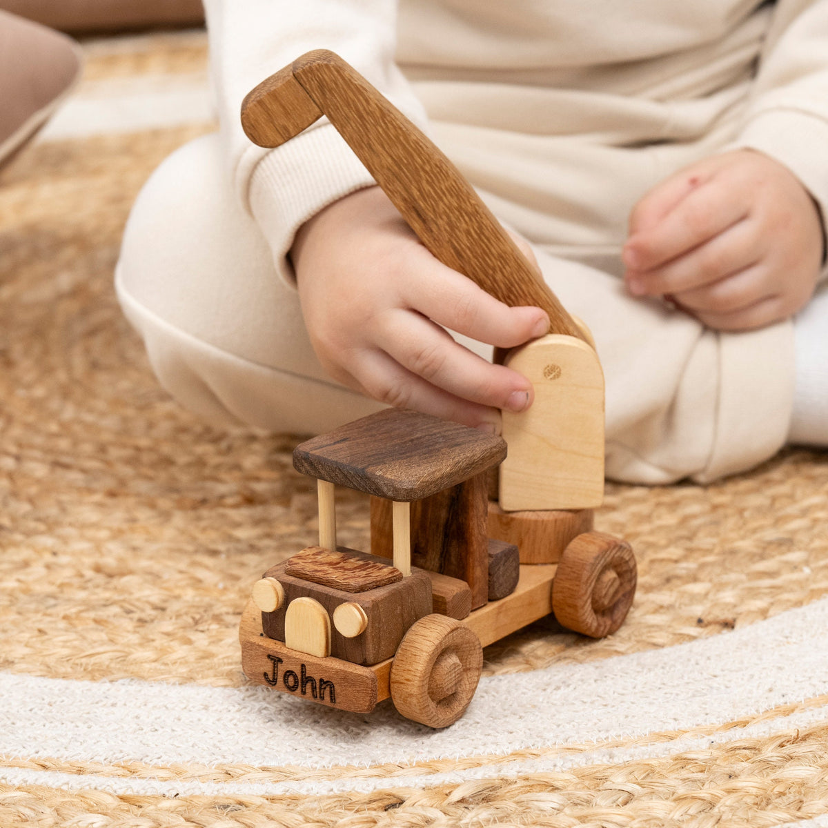 Wooden Crane Toy, Personalized – handmade wooden toy, photo 1