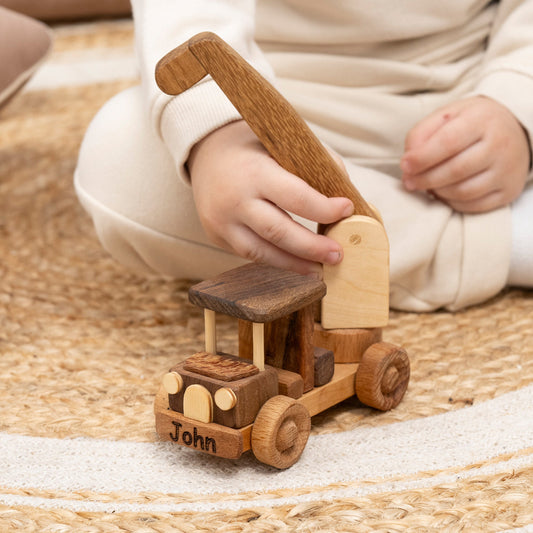 Wooden Crane Toy, Personalized – handmade wooden toy, photo 1