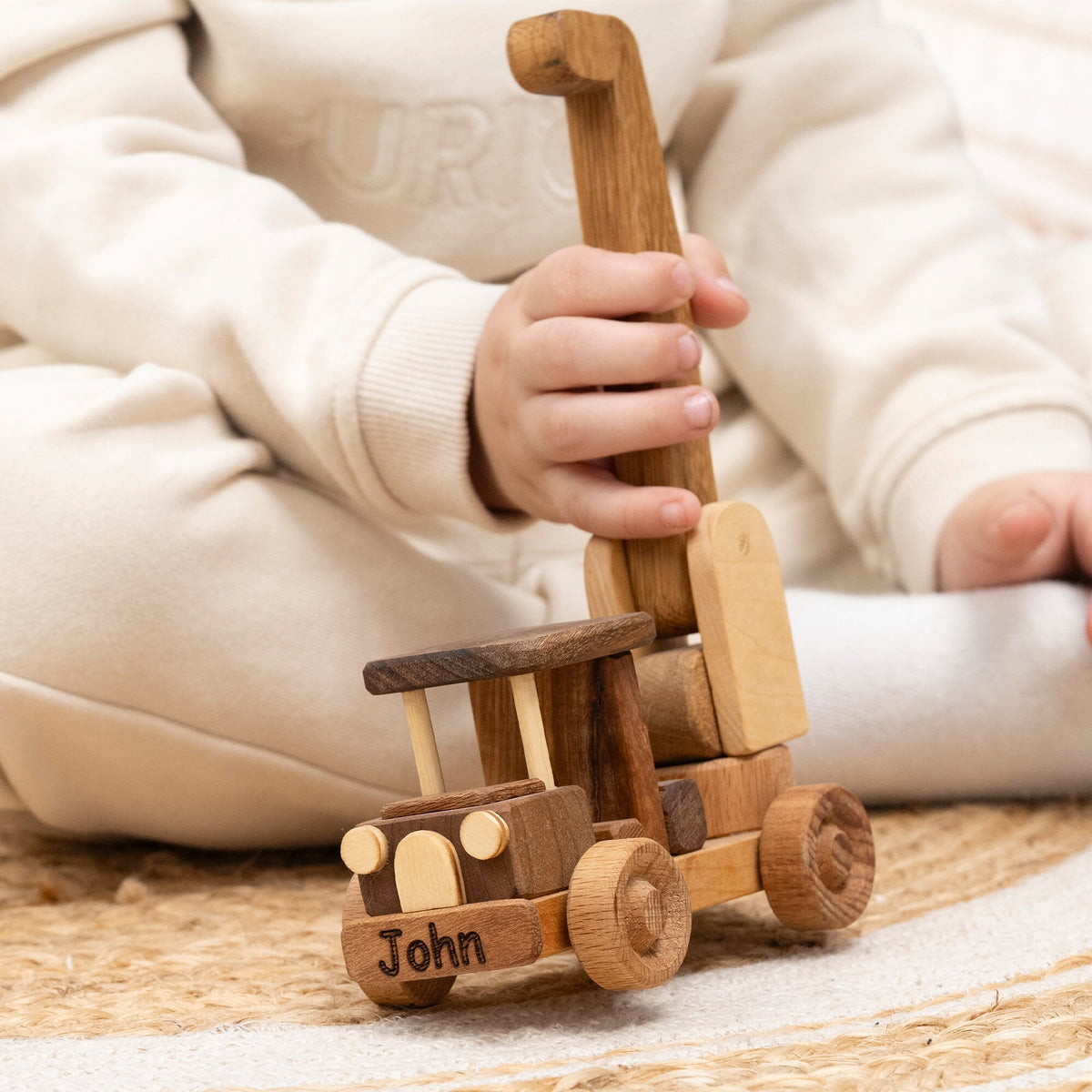 Wooden Crane Toy, Personalized – handmade wooden toy, photo 2
