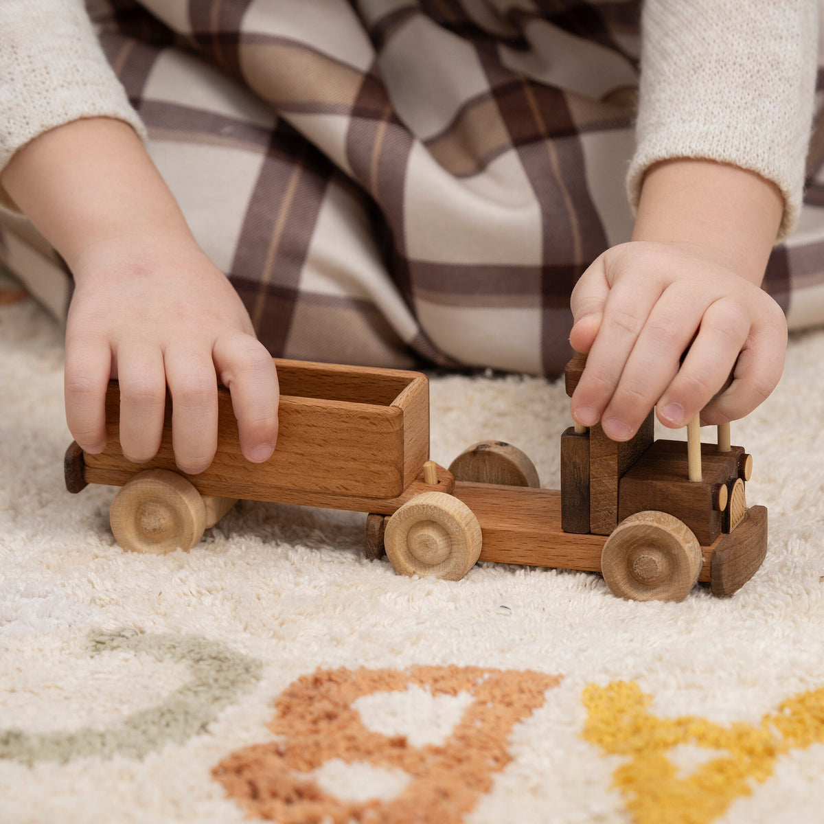 Wooden Flatbed Truck Toy – handmade wooden toy, photo 3
