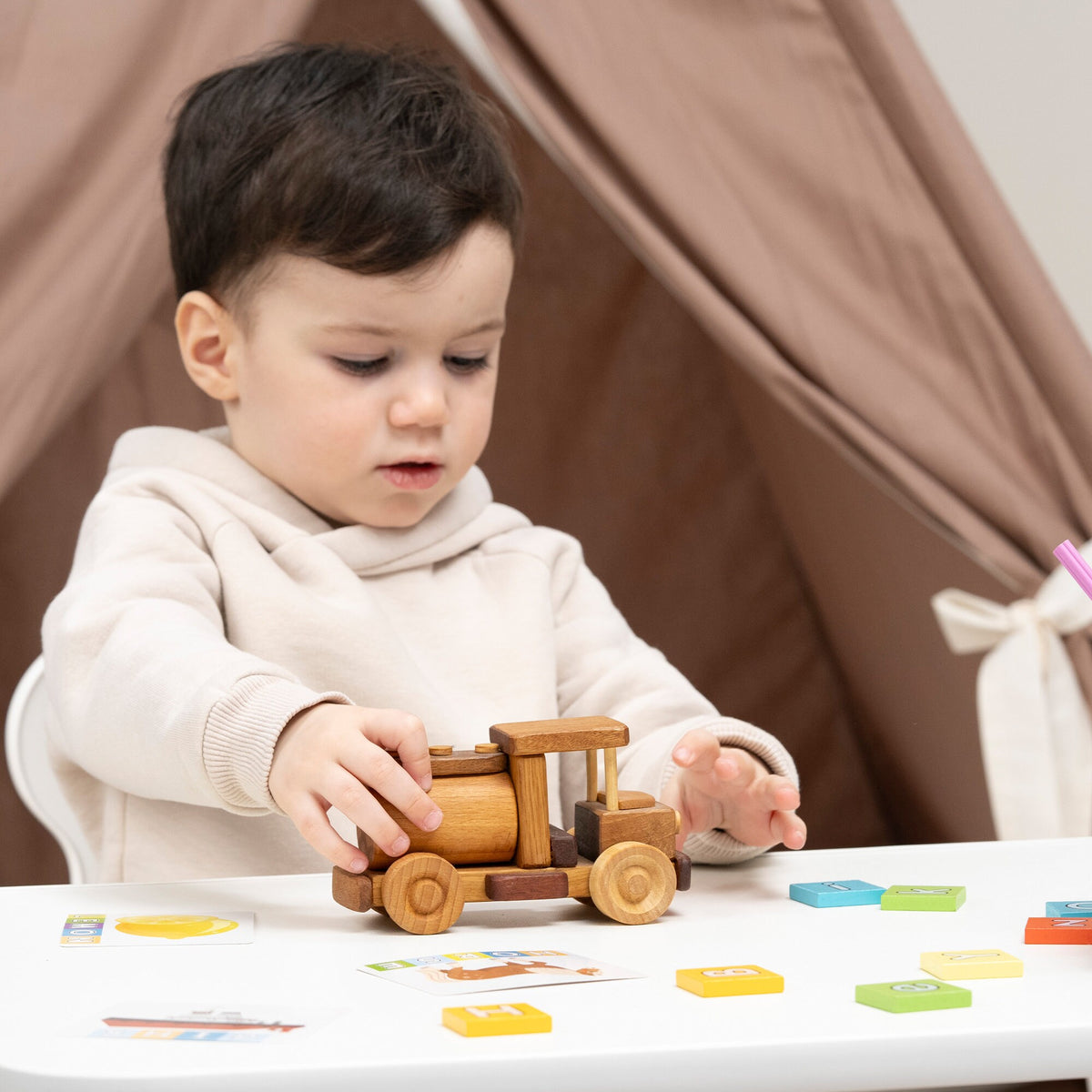 Mini Wooden Milk Truck Toy – handmade wooden toy, photo 8