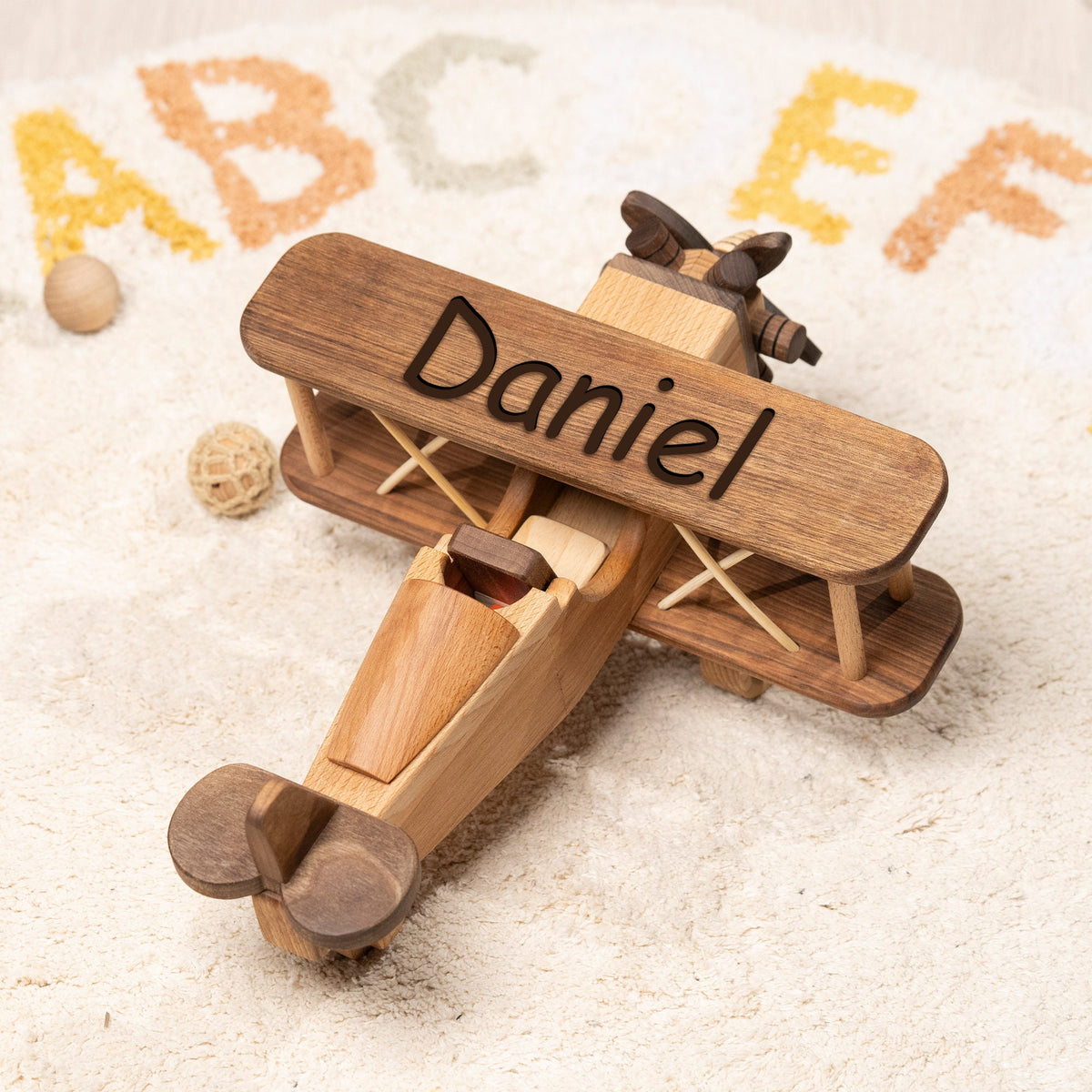 Large Wooden Airplane Toy, Personalized – handmade wooden toy, photo 3