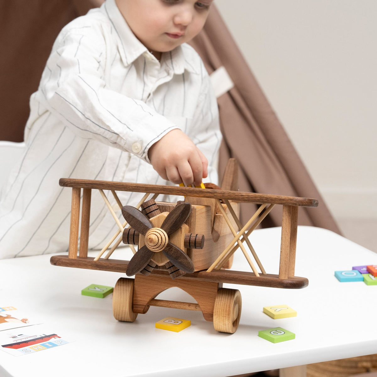 Large Wooden Airplane Toy, Personalized – handmade wooden toy, photo 12