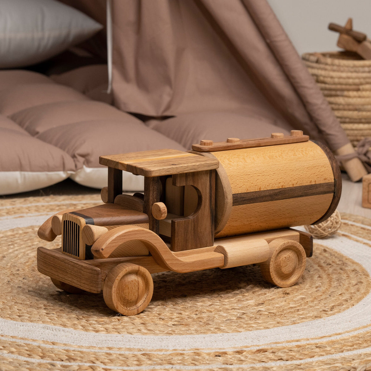 Large Wooden American Truck Toy – handmade wooden toy, photo 11