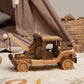 Large Wooden Wrecker Tow Truck with Crane – handmade wooden toy, photo 3
