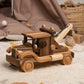 Large Wooden Wrecker Tow Truck with Crane – handmade wooden toy, photo 2
