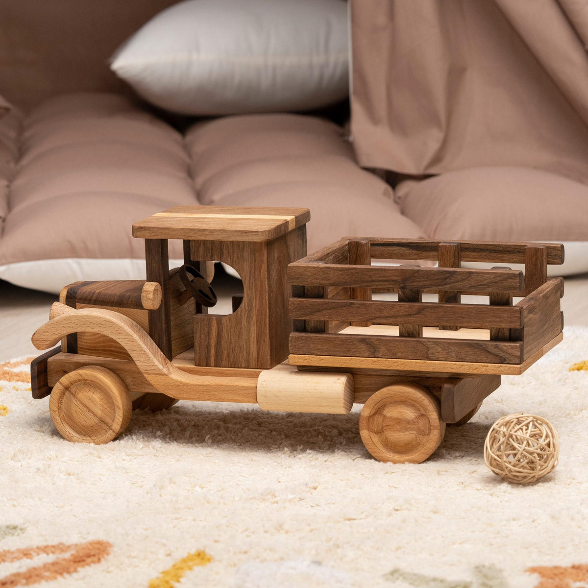 Large Wooden Dump Truck with Personalized Plate – handmade wooden toy, photo 11