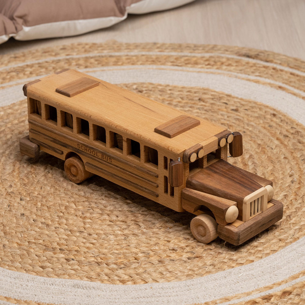 Wooden School Bus Toy in Two Sizes – handmade wooden toy, photo 3