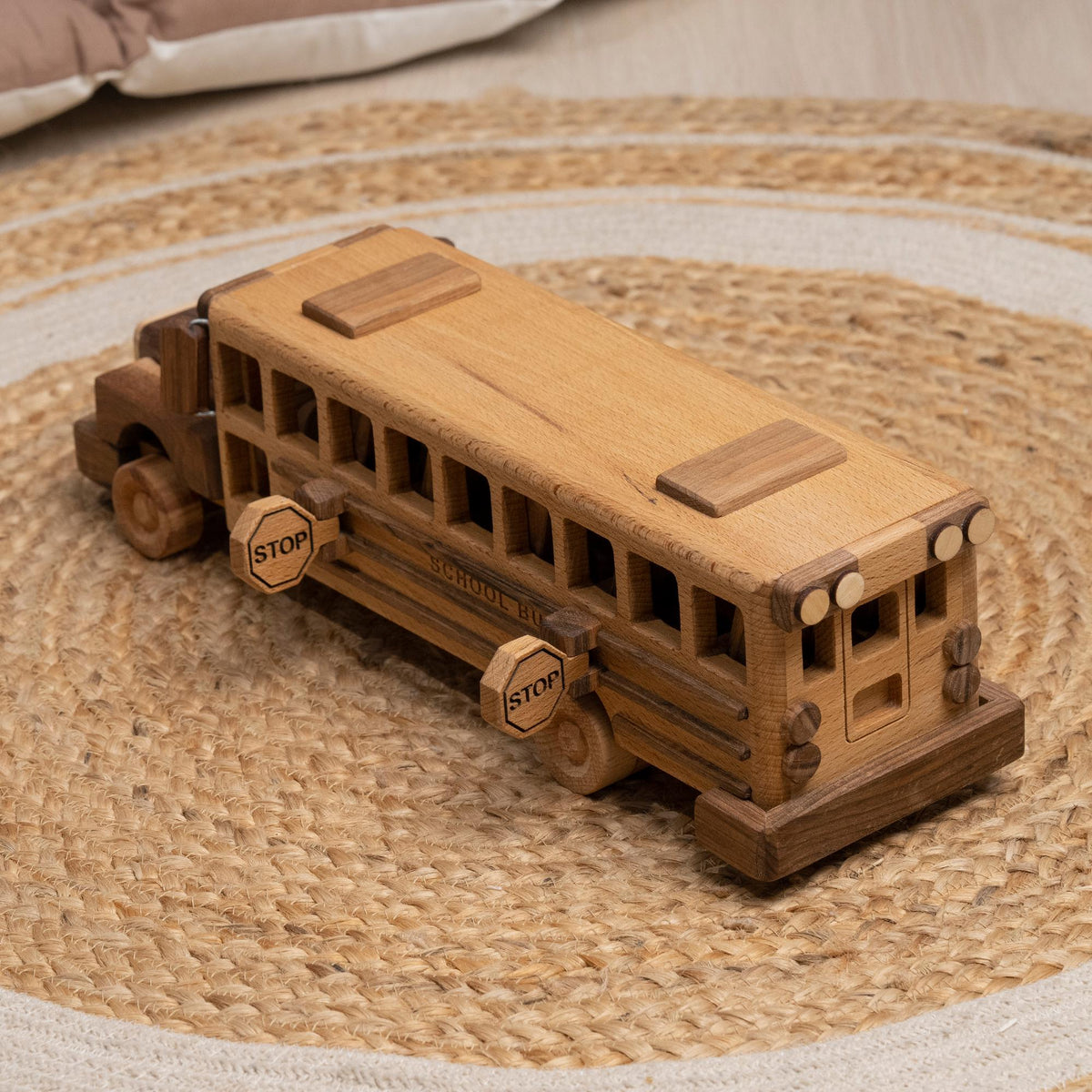 Wooden School Bus Toy in Two Sizes – handmade wooden toy, photo 4