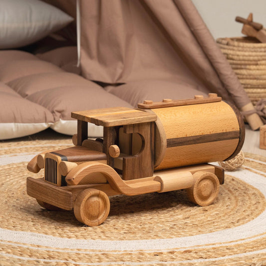 Large Wooden American Truck Toy – handmade wooden toy, photo 1