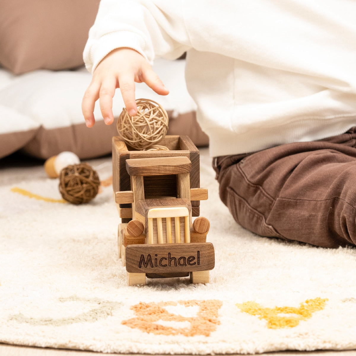 Wooden Toy Truck with Lifting Back – handmade wooden toy, photo 13