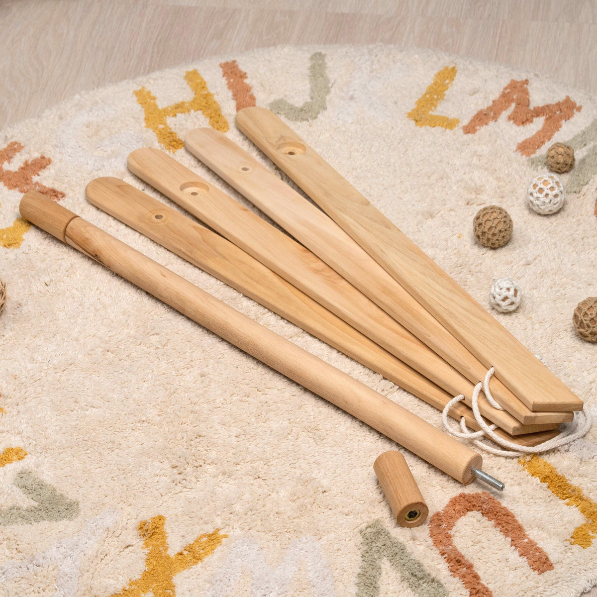 Penguin, Moon & Star Wooden Baby Gym – handmade wooden toy, photo 11