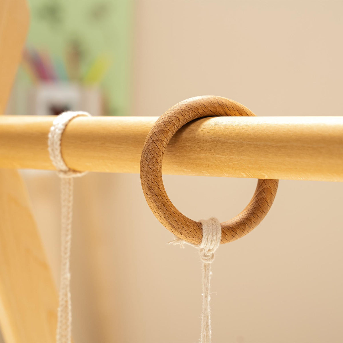 Penguin, Moon & Star Wooden Baby Gym – handmade wooden toy, photo 10