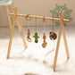 Cactus & Bear Wooden Baby Gym with Crocheted Toys – handmade wooden toy, photo 1
