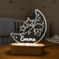Personalized moon name night light
