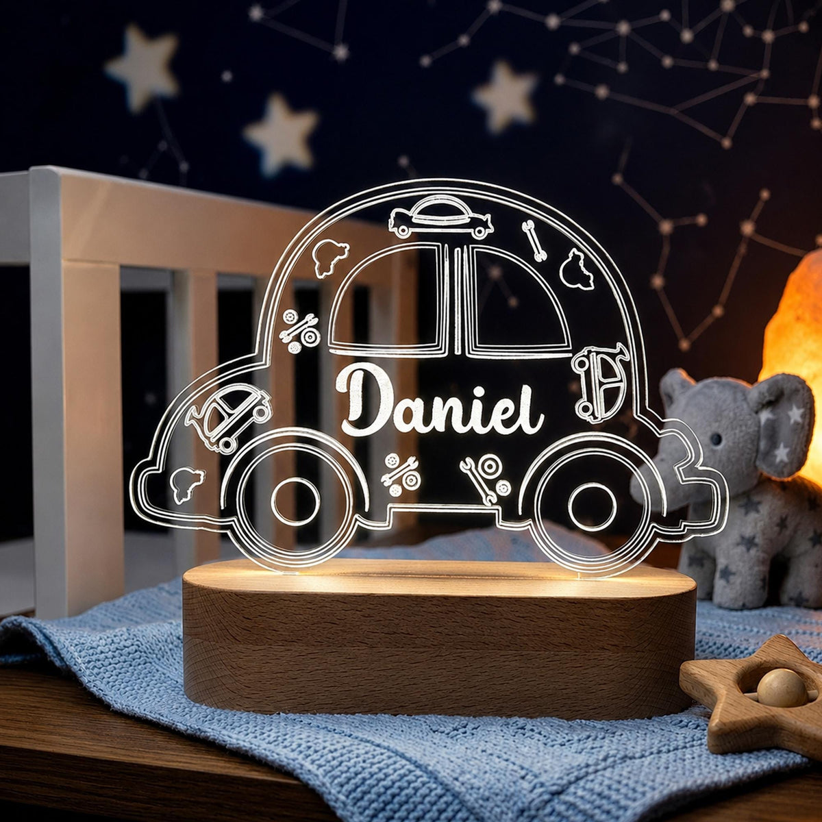 Personalized car name night light