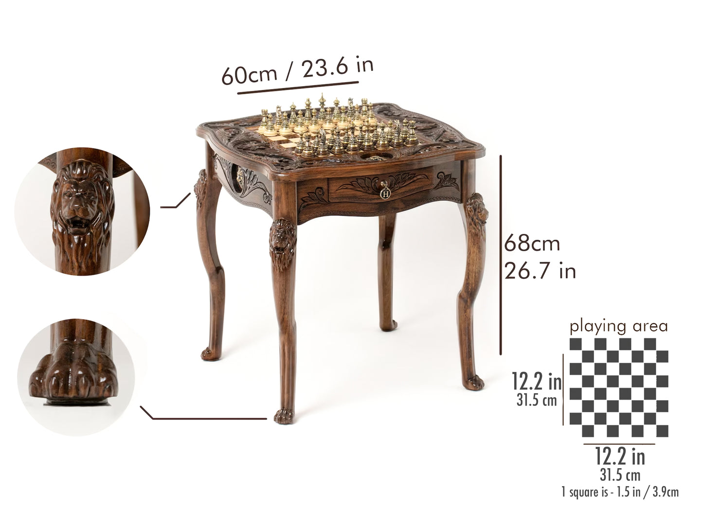 Chess Table - Lion