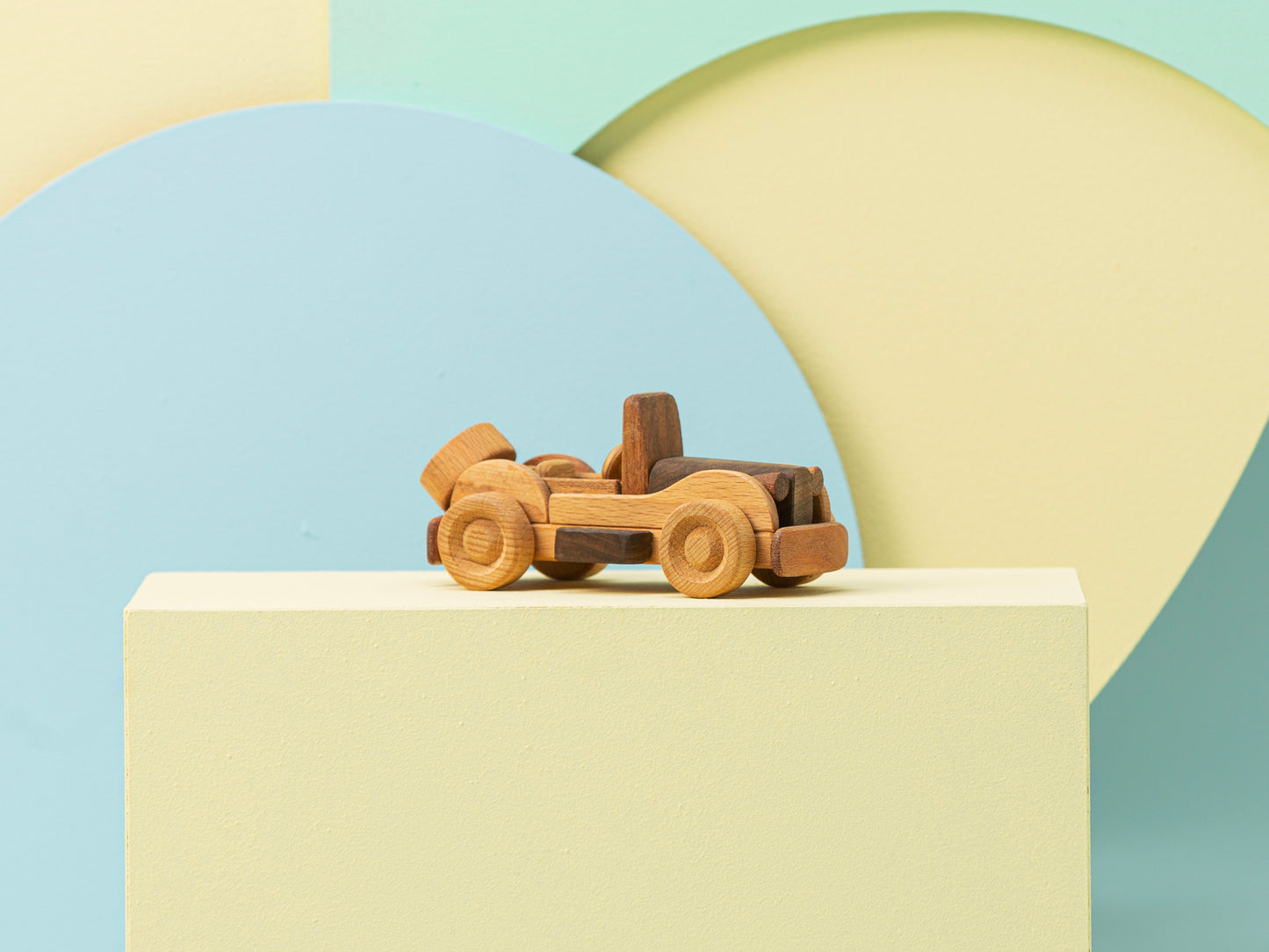 Wooden Small Retro Car