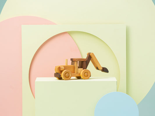 Wooden Handmade Tractor Toy