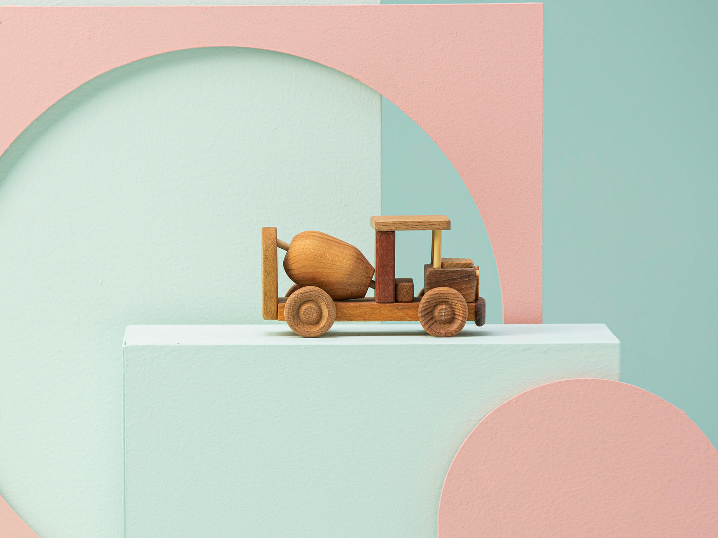 Wooden Toy Cement Mixer