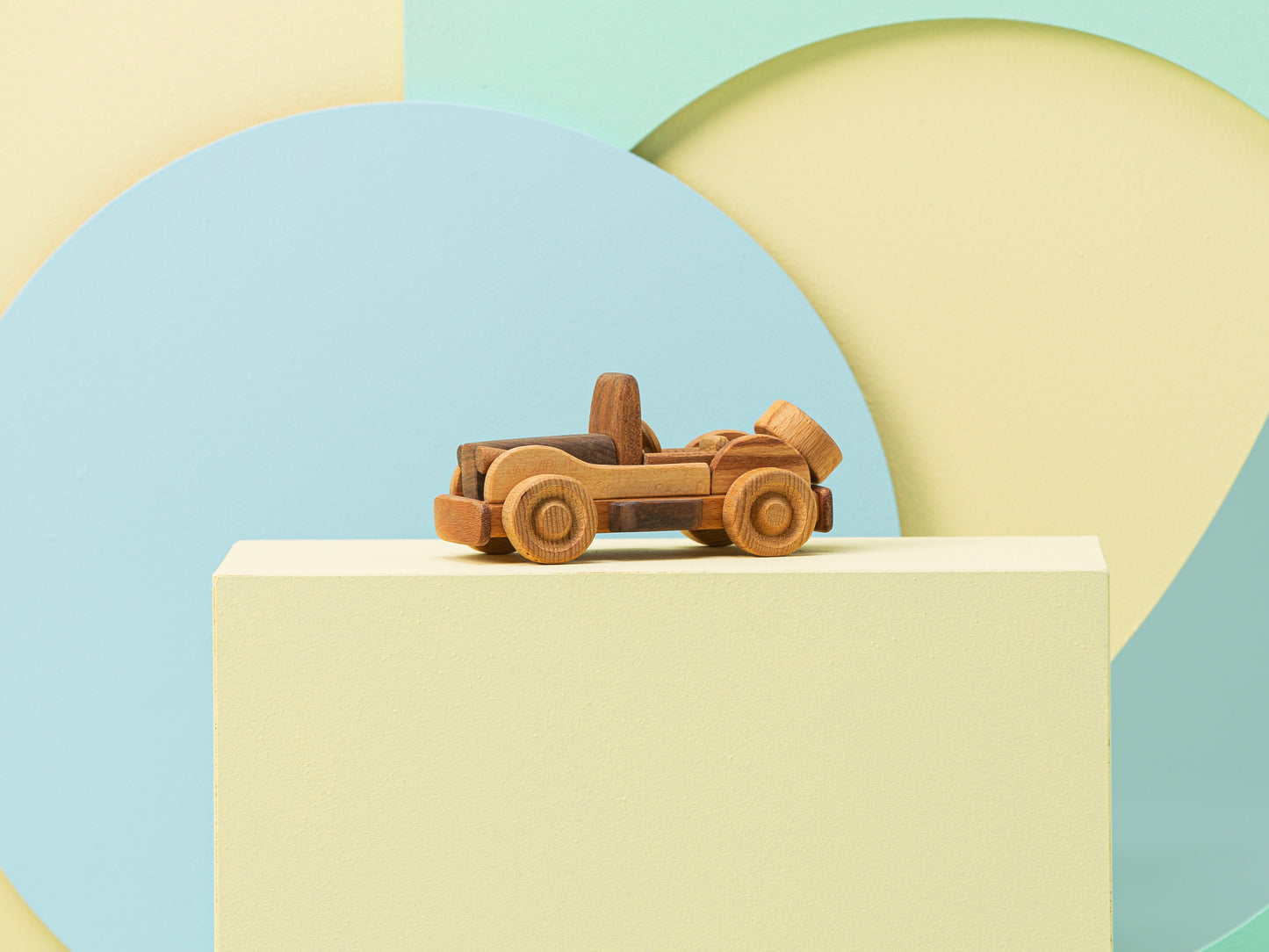 Wooden Small Retro Car