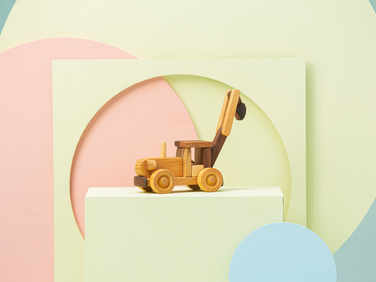 Wooden Handmade Tractor Toy