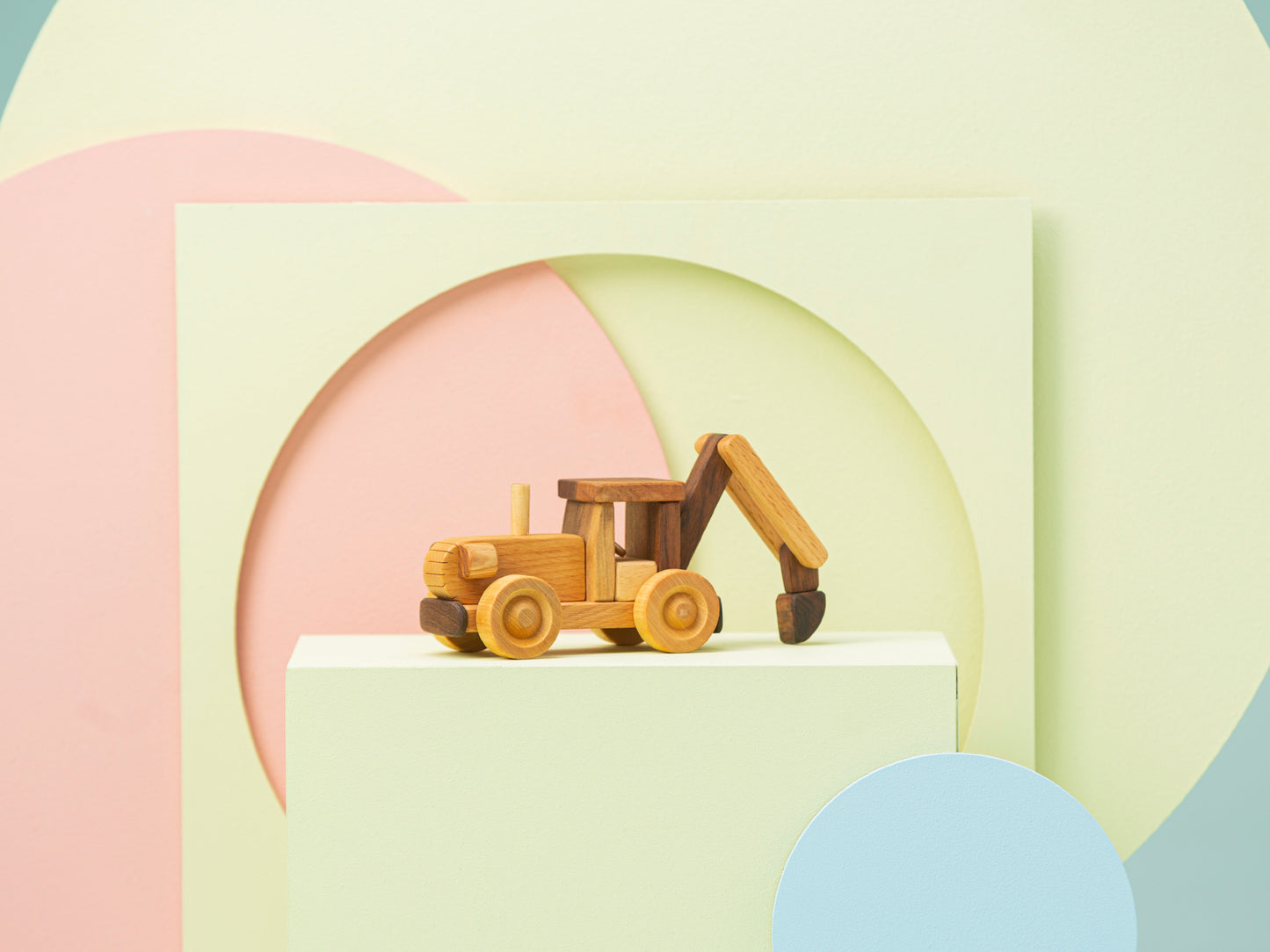 Wooden Handmade Tractor Toy