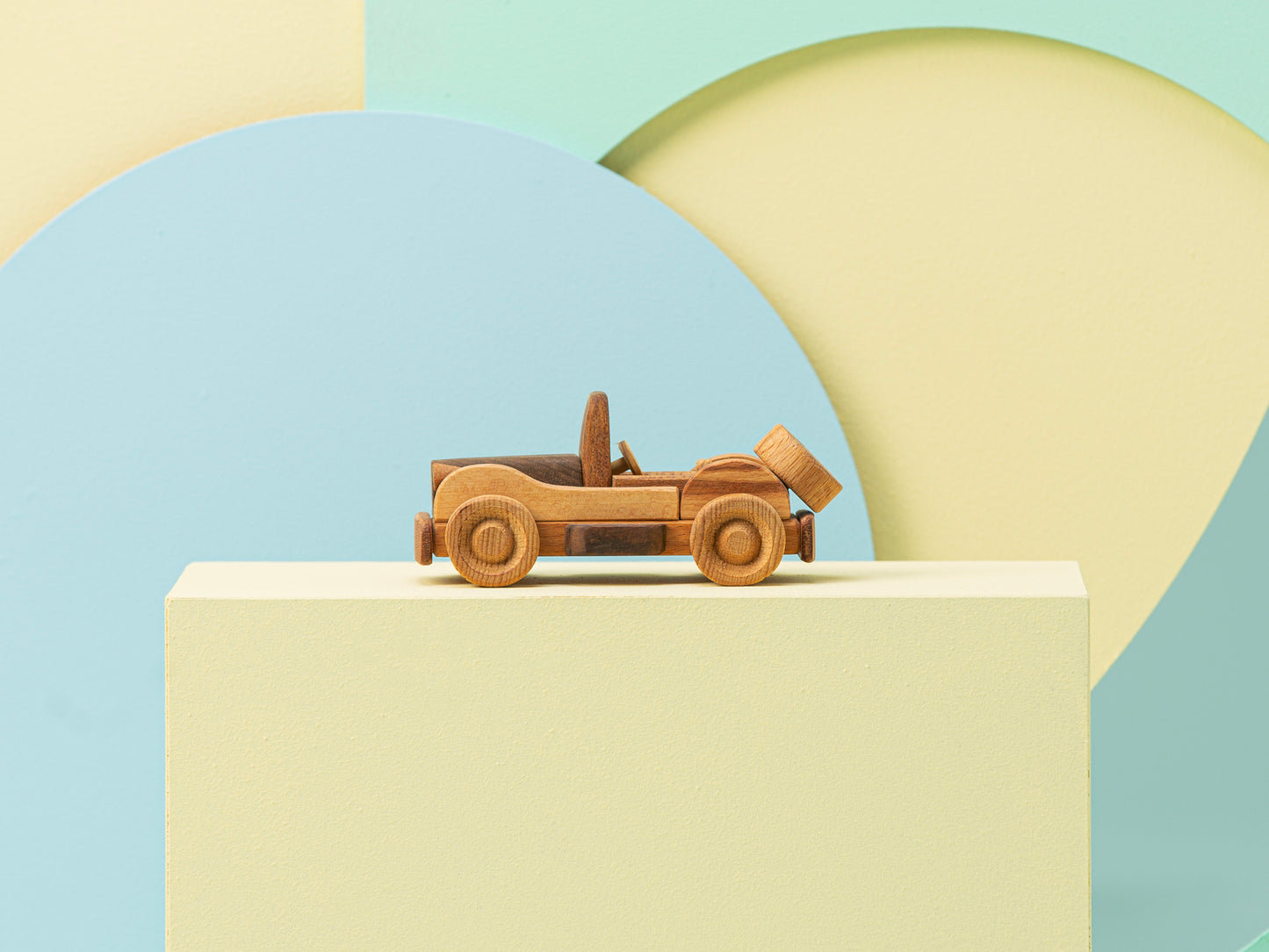 Wooden Small Retro Car