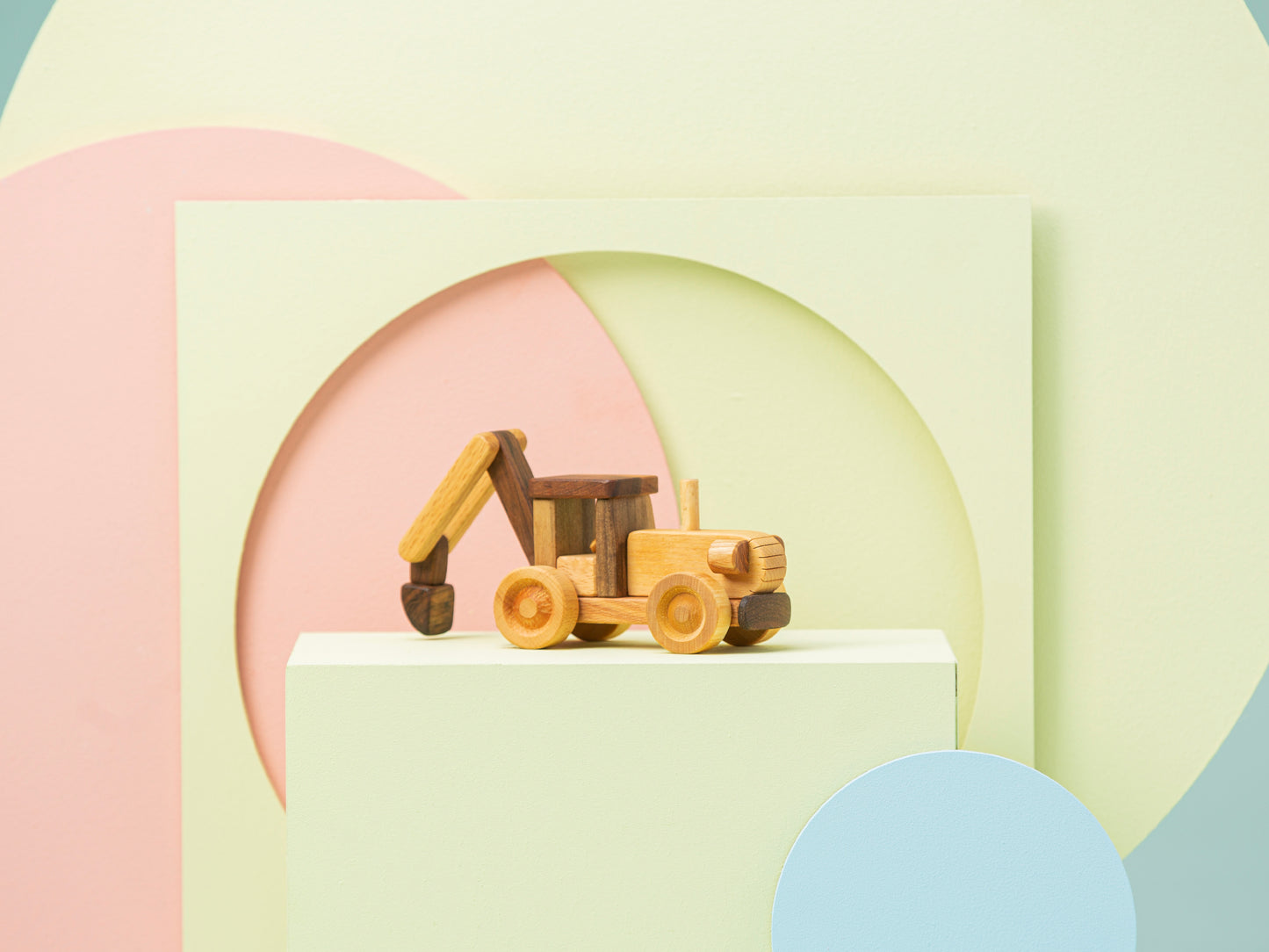 Wooden Handmade Tractor Toy