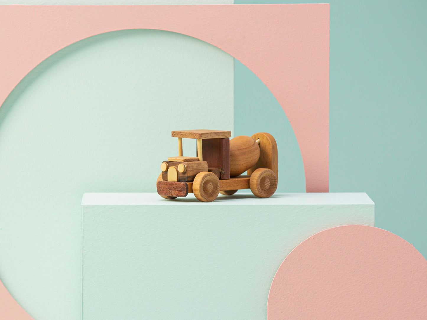 Wooden Toy Cement Mixer