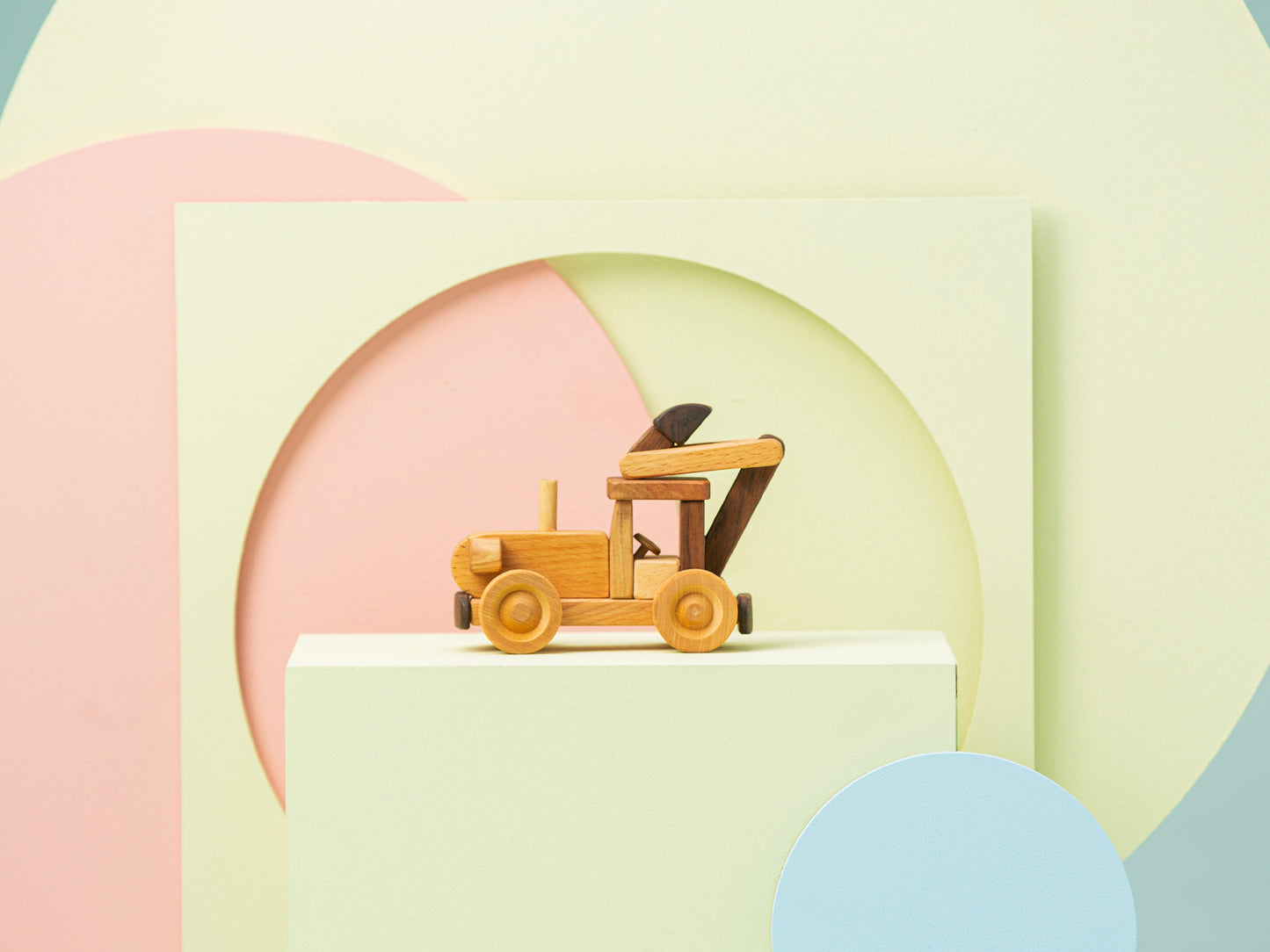 Wooden Handmade Tractor Toy