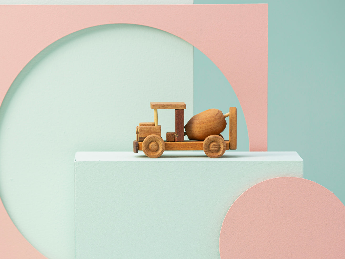 Wooden Toy Cement Mixer