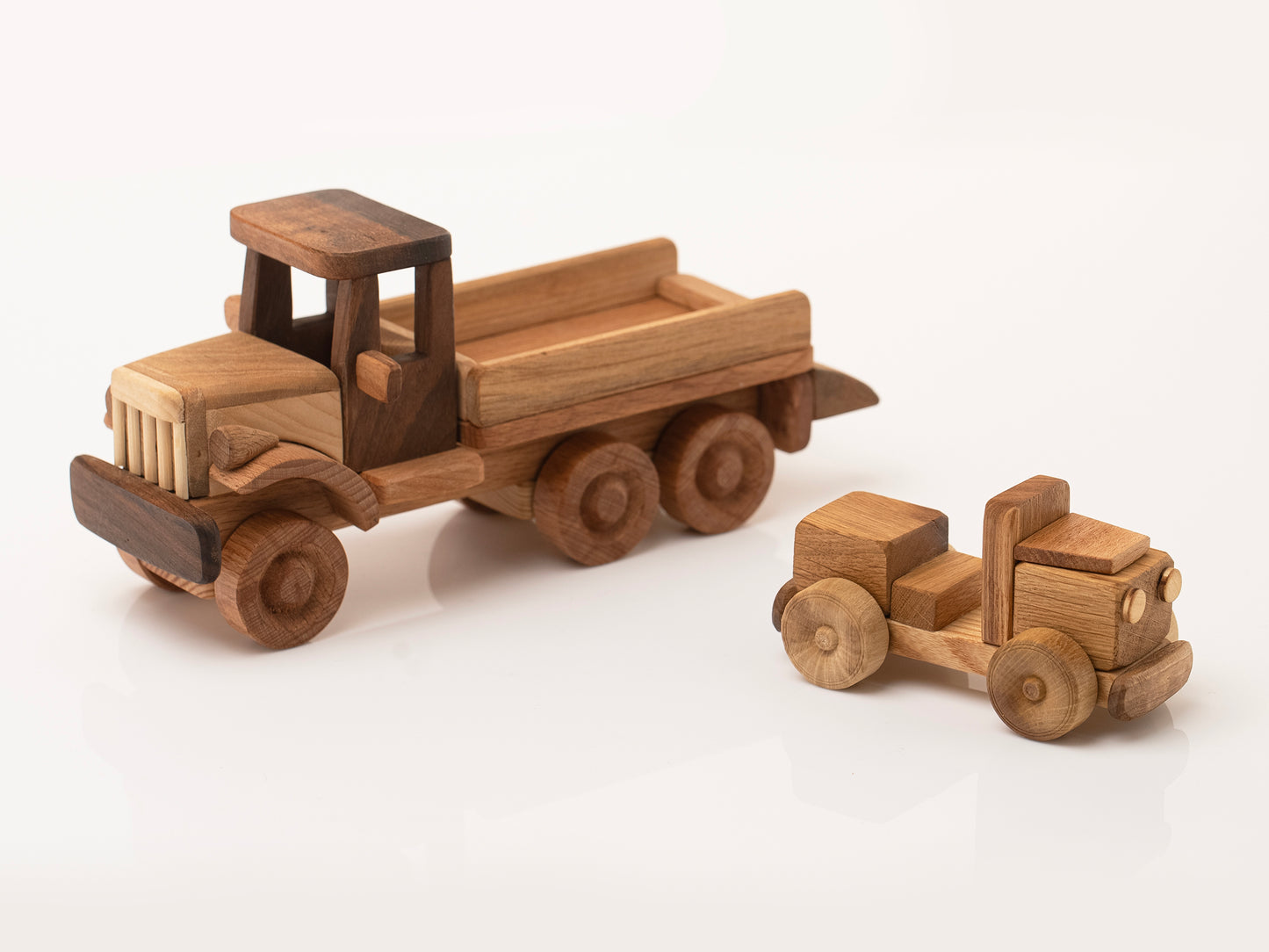 Wooden Tow Truck with Car